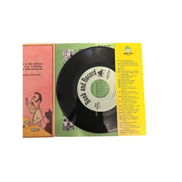 A Christmas Carol Book & Record 24 Page Full Color Illustrations Peter Pan 45 RP - Picture 3 of 4